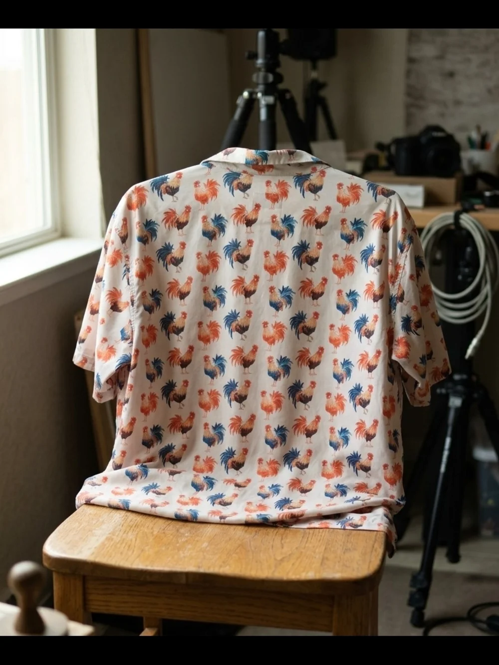 Waggle Golf Cocky Rooster Performance Polo Shirt | White | Men's 2XL - Picture 5 of 8